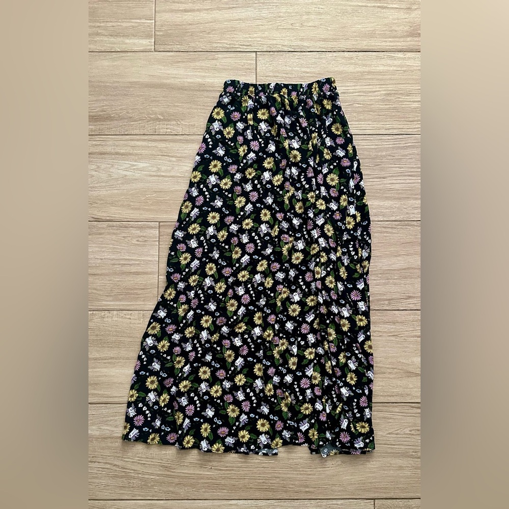 Thorn & Fable Ghost Butterflies & Flowers Maxi Skirt - Picture 5 of 5